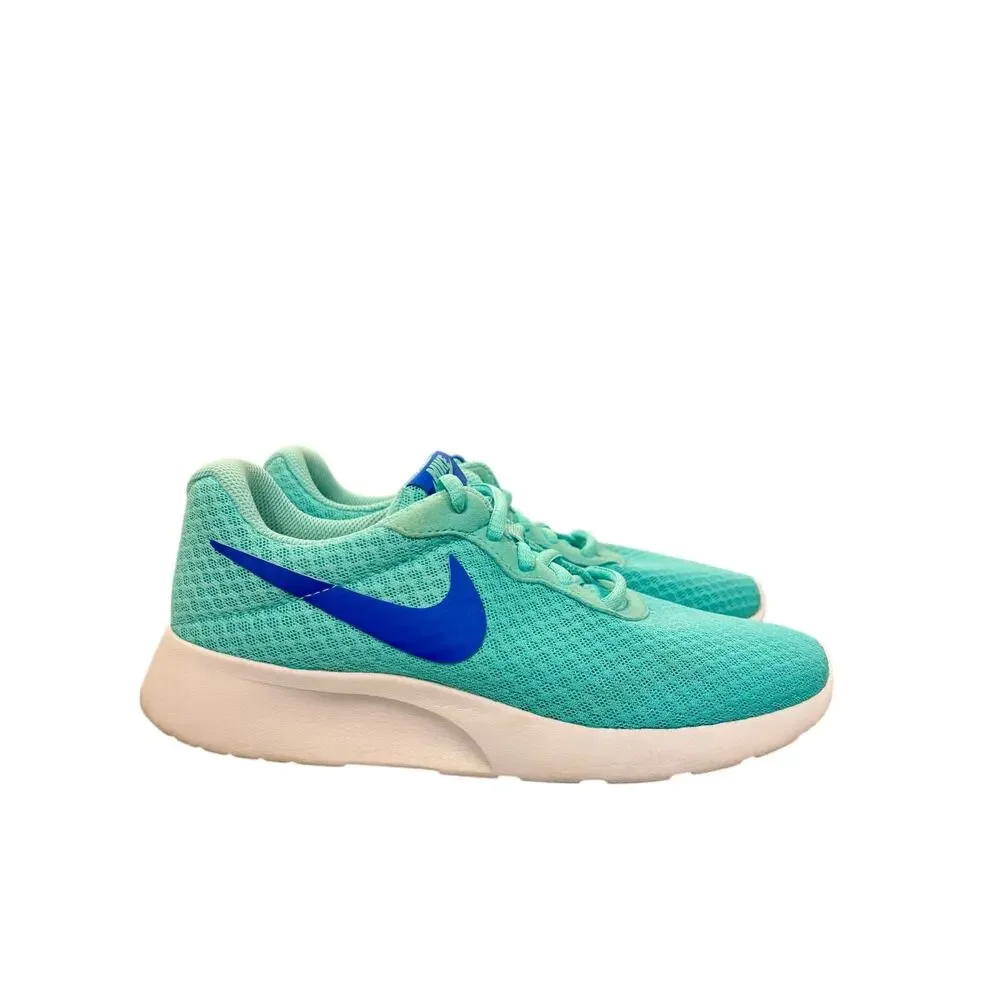 Nike Tanjun Teal Blue Mesh Running Shoes 6.5 Gorpcore Athleisure Sneakers